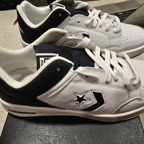 NEW Converse Weapon Low Vintage White Black Sneakers A10203C MENS 10 - Picture 7 of 9